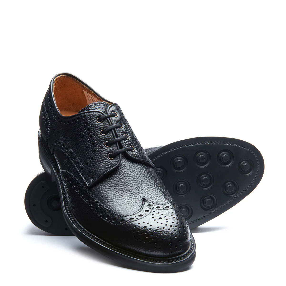 Black Grain-Calf 4 Eye Gibson Brogue Shoe - Image 2