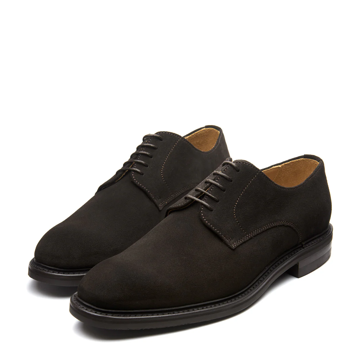 Brown Suede 5 Eye Derby Shoe - Image 3
