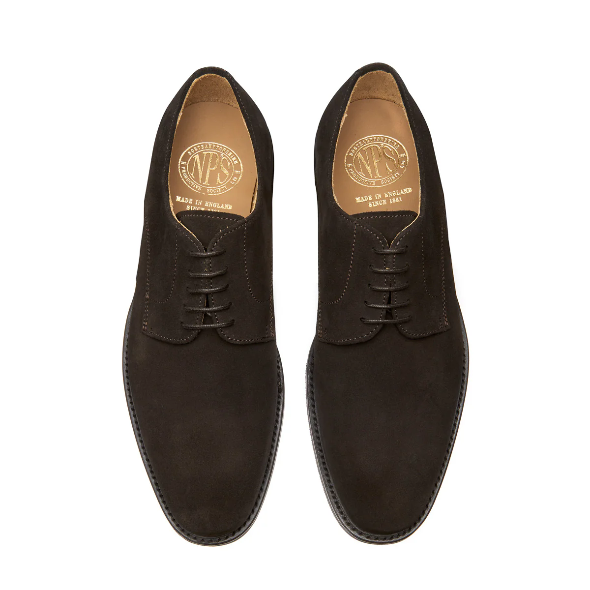 Brown Suede 5 Eye Derby Shoe - Image 4