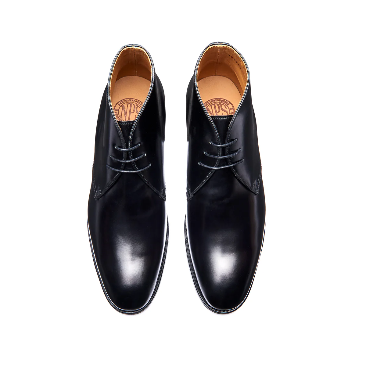 Black Hi-Shine 3 Eye Chukka Boot - Image 3
