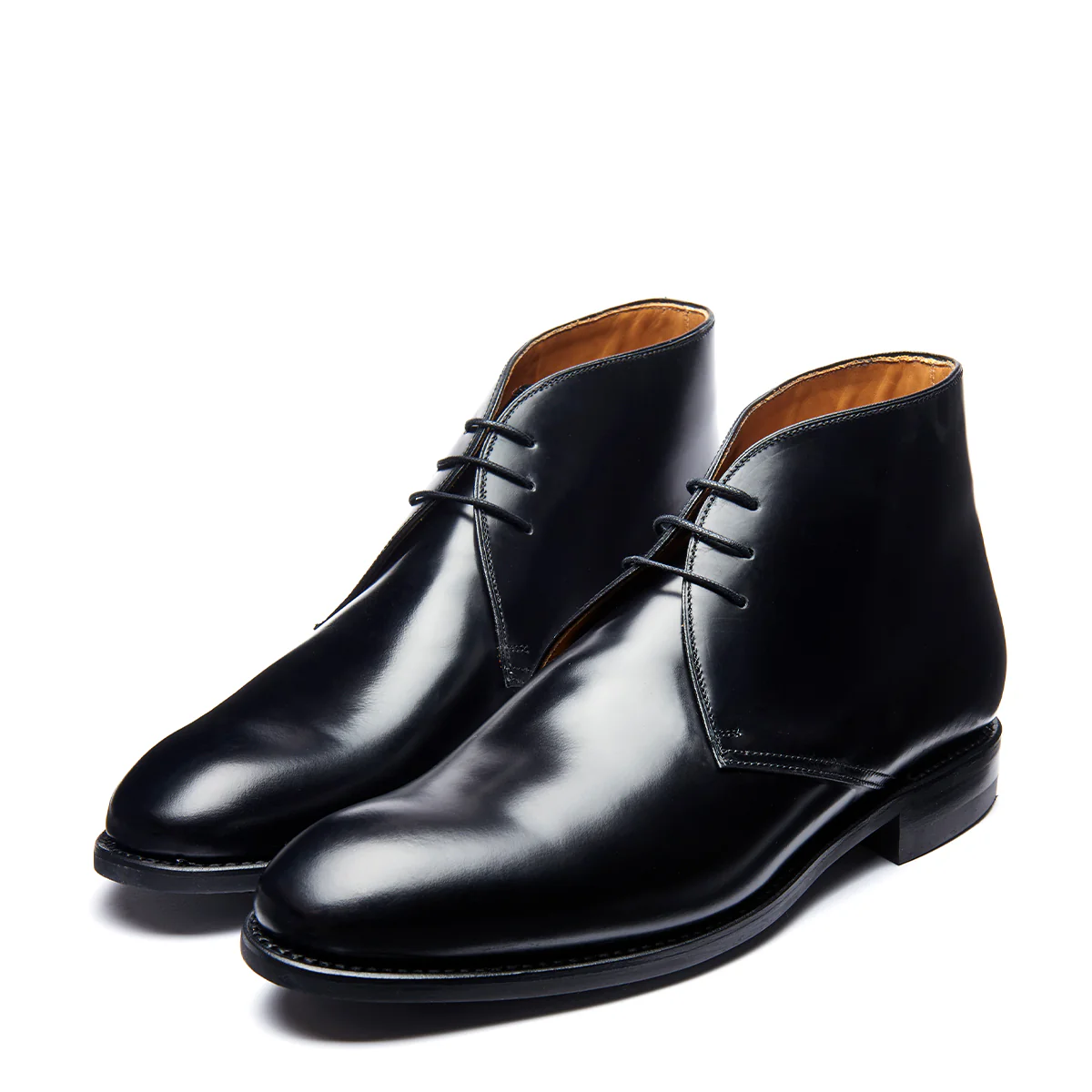 Black Hi-Shine 3 Eye Chukka Boot - Image 4