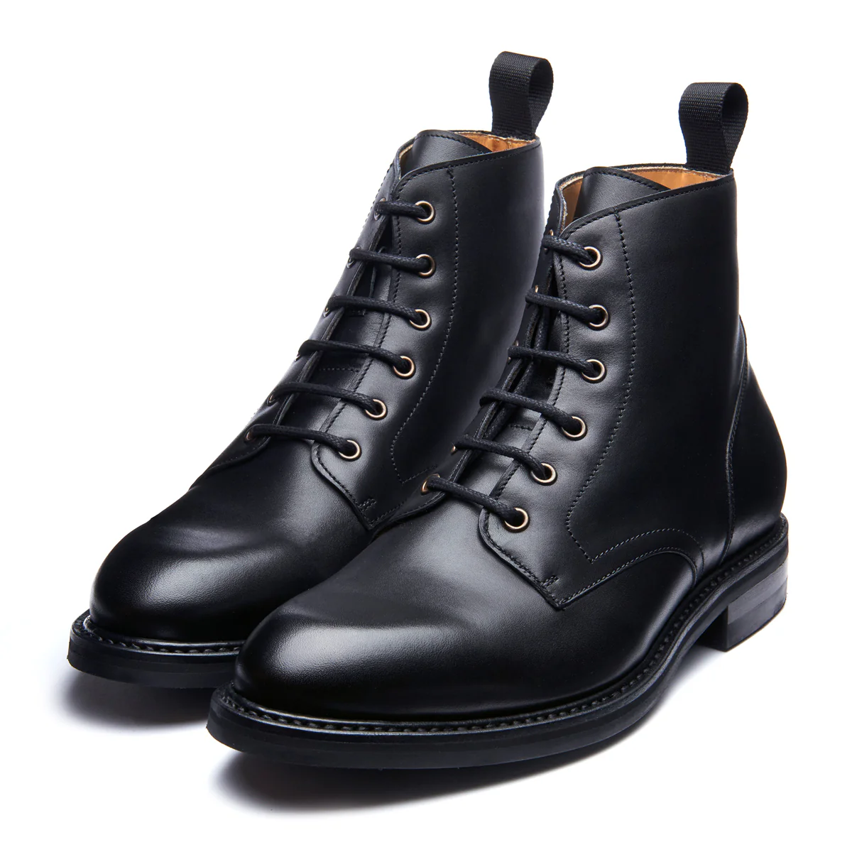 Black Calf 6 Eye Derby Boot - Image 3