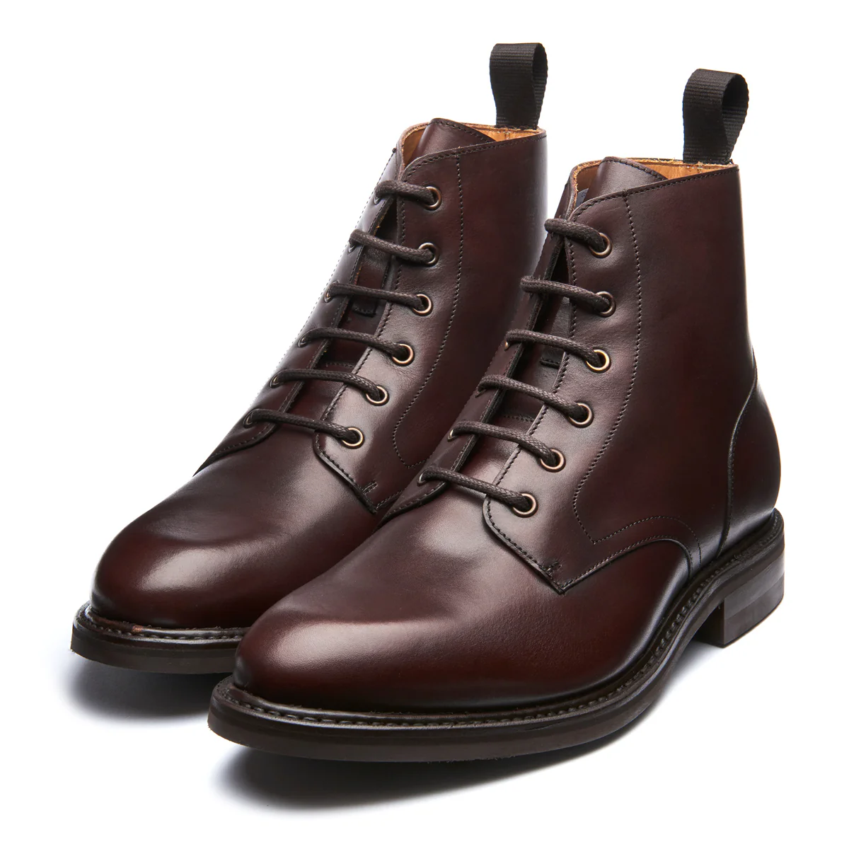 Walnut Brown Calf 6 Eye Derby Boot - Image 3