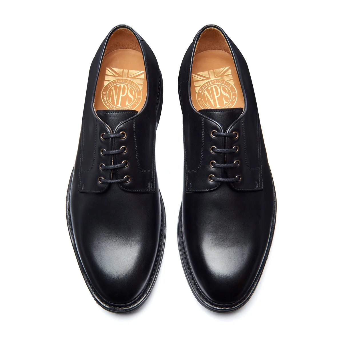 Black Calf 4 Eye Gibson Shoe - Image 3