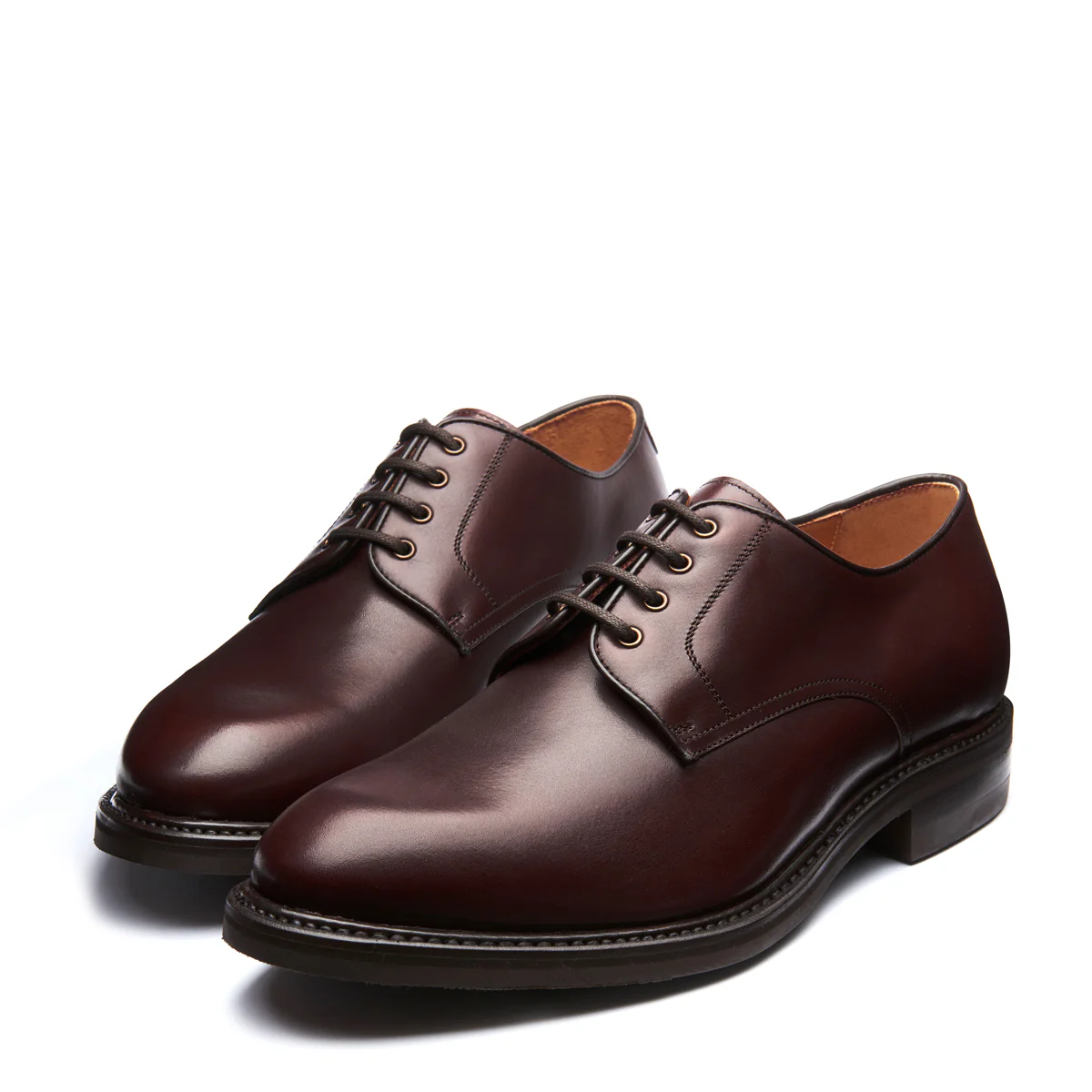 Walnut Brown Calf 4 Eye Gibson Shoe - Image 4