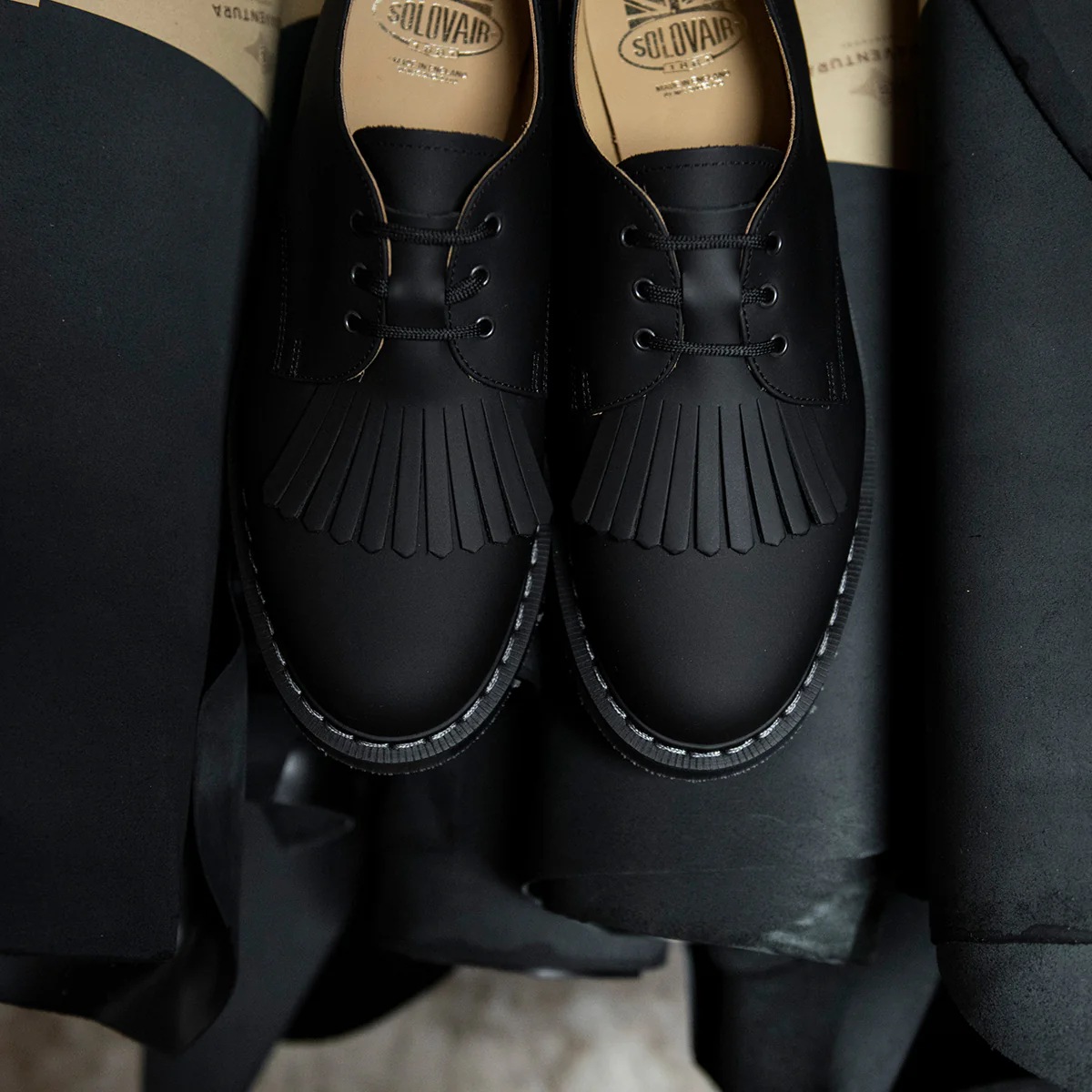 Black Greasy Gibson Shoe & Shoe Kiltie - Image 4