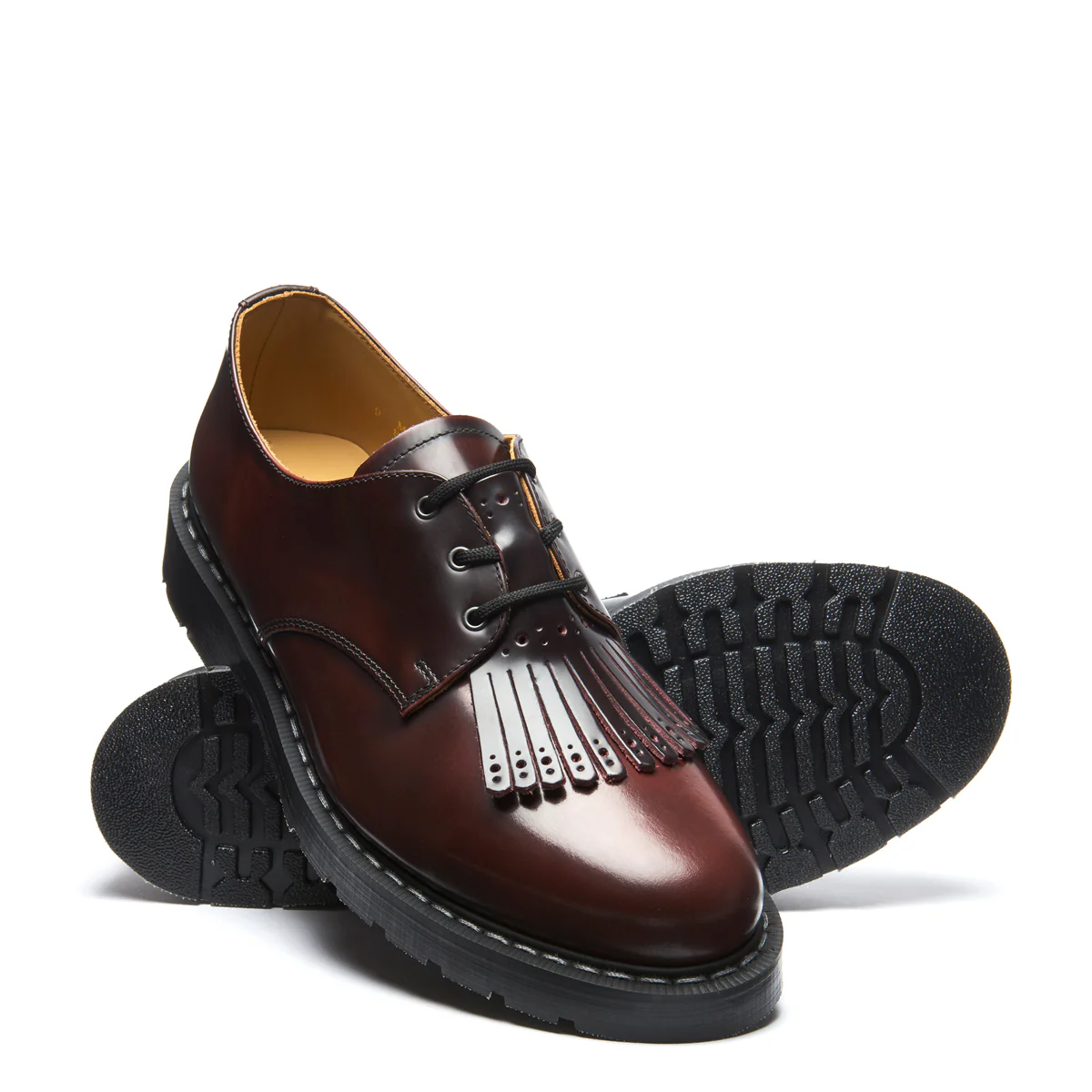 Burgundy Rub-Off Gibson Shoe & Brogue Kiltie - Image 3