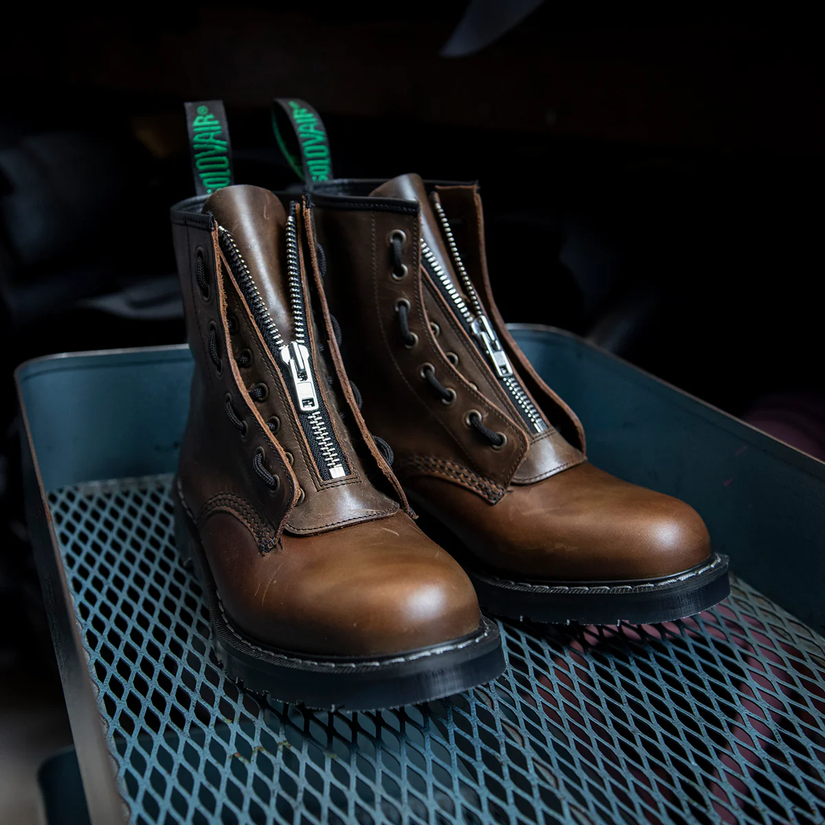 Gaucho Crazy Horse 8 Eye Derby Boot & Zip Guard - Image 5