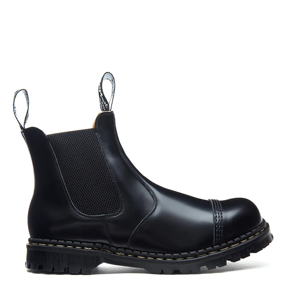 Black Hi-Shine Steel Toe Capped Dealer Boot