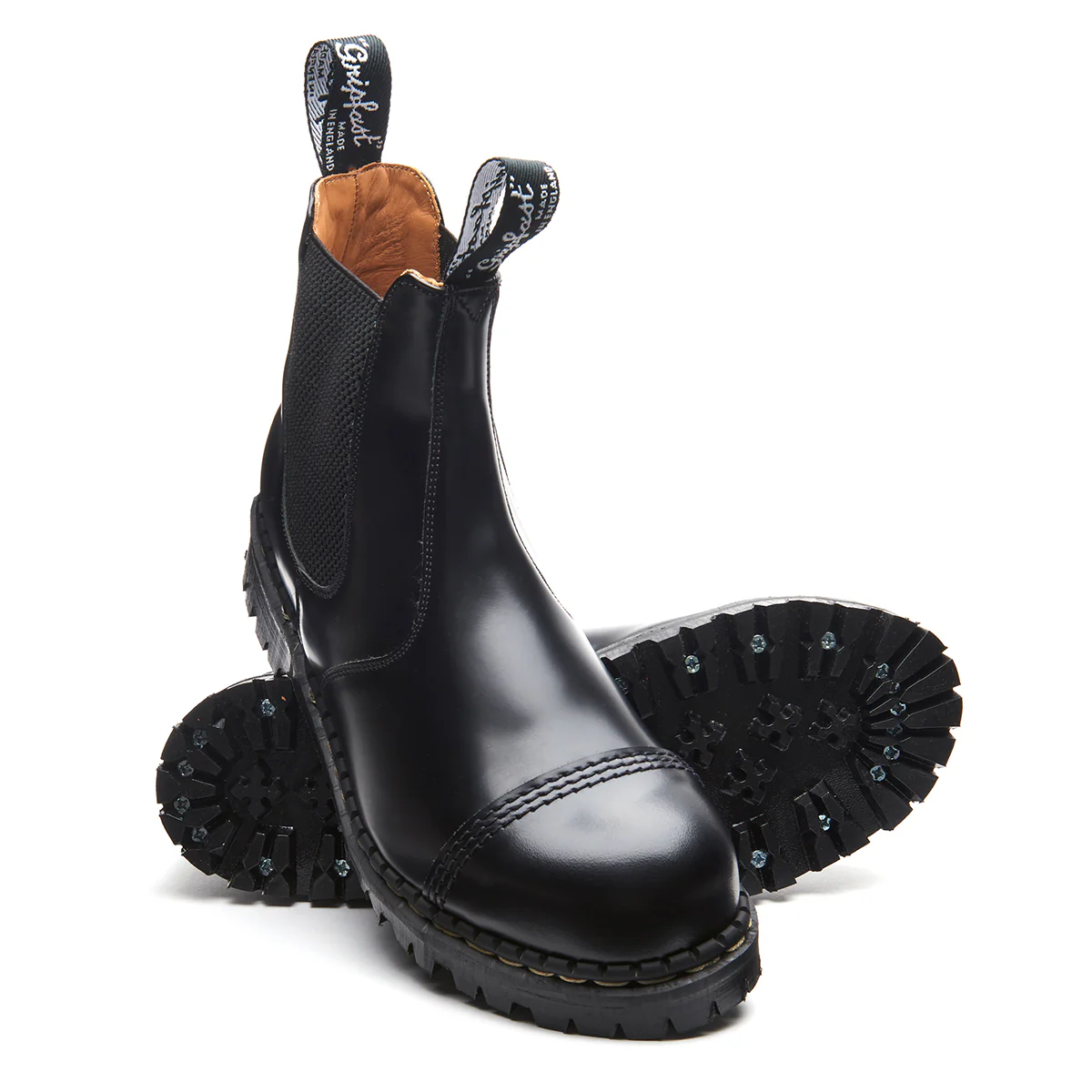 Black Hi-Shine Steel Toe Capped Dealer Boot - Image 2