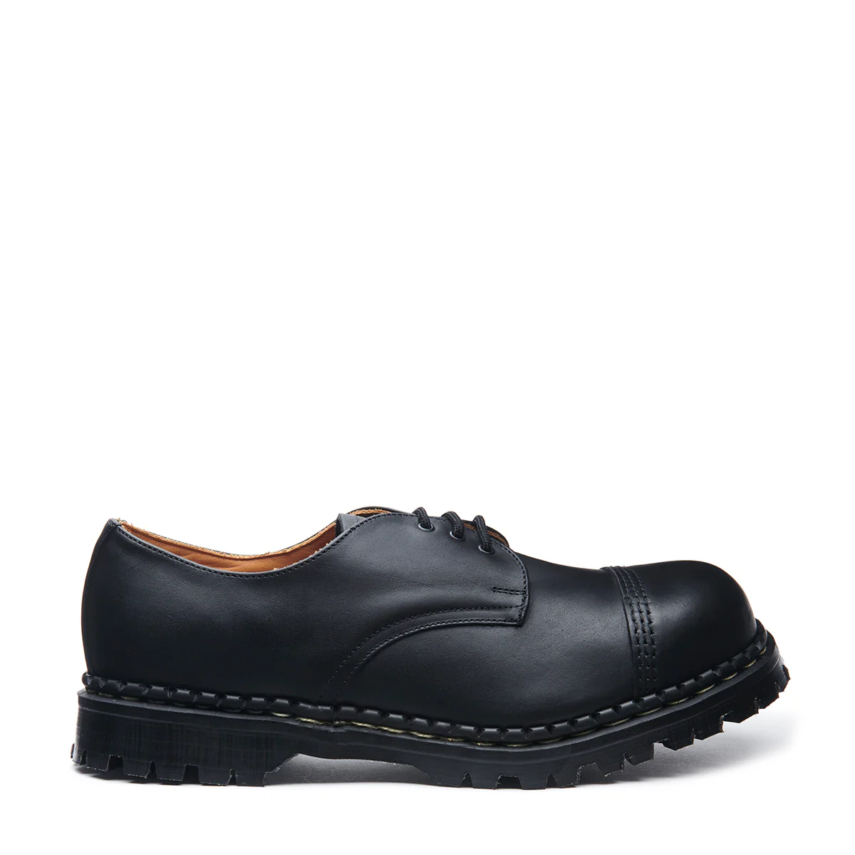 Black Greasy Steel Toe Capped Gibson Shoe