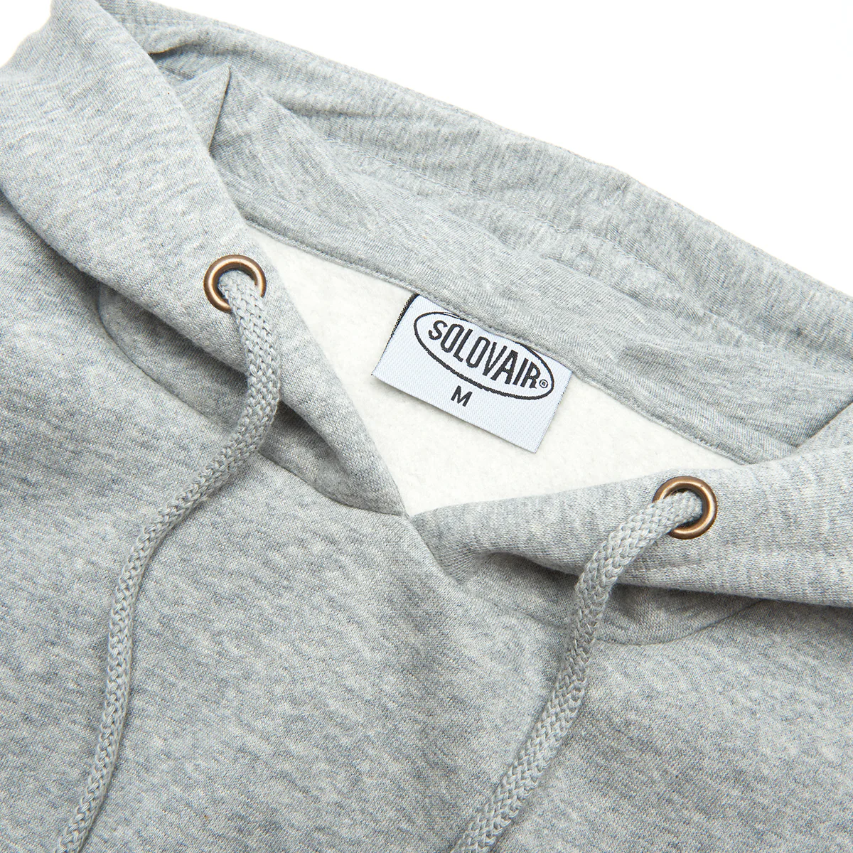 Solovair L/S Logo Pullover Hoodie - Grey - Image 3