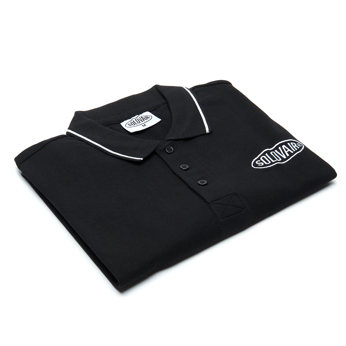 Solovair S/S Polo Shirt - Black - Image 6