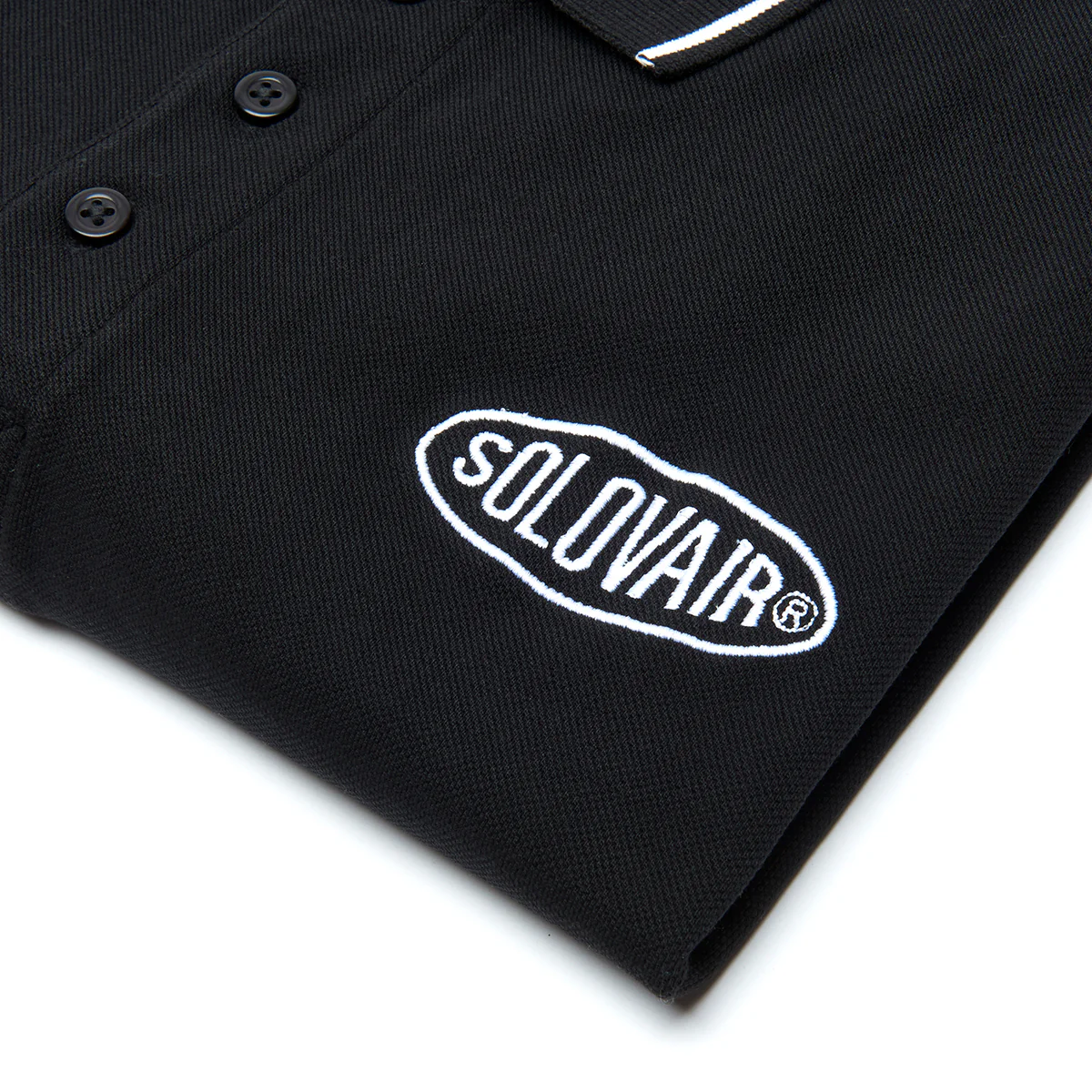 Solovair S/S Polo Shirt - Black - Image 7