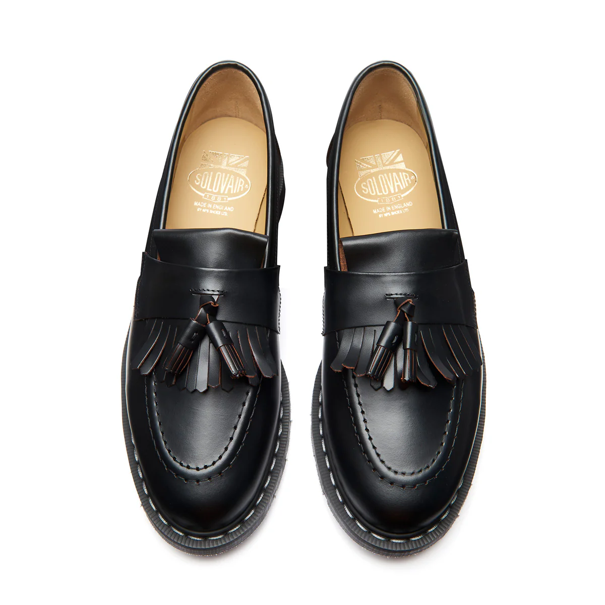 Black Fine Grain Tassel Loafer - Image 3