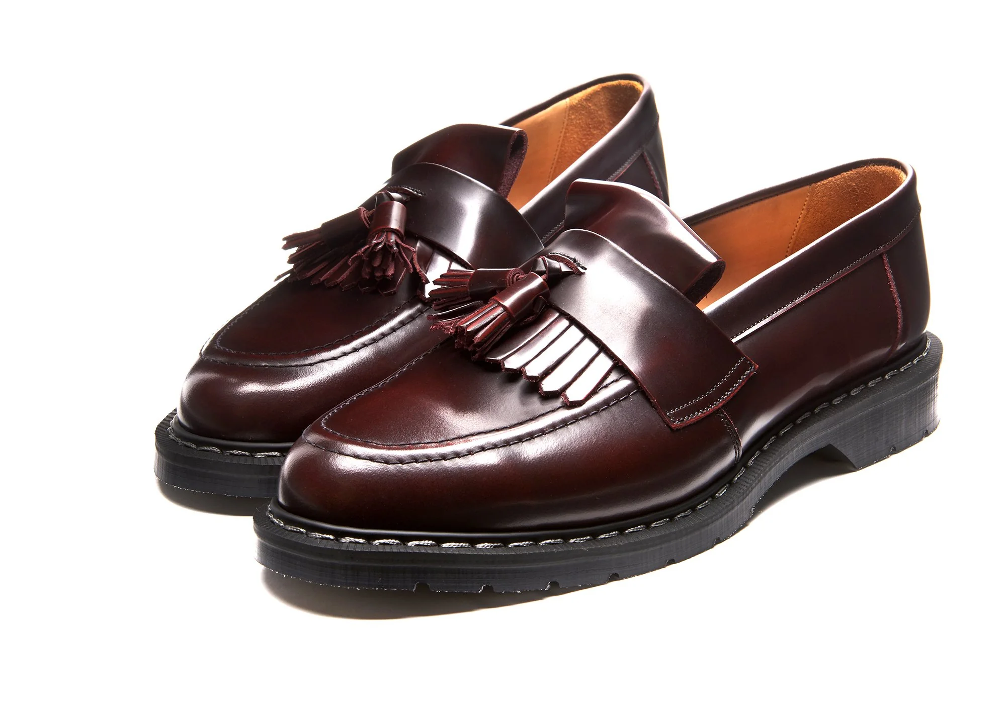Burgundy Rub-Off Tassel Loafer - Image 3