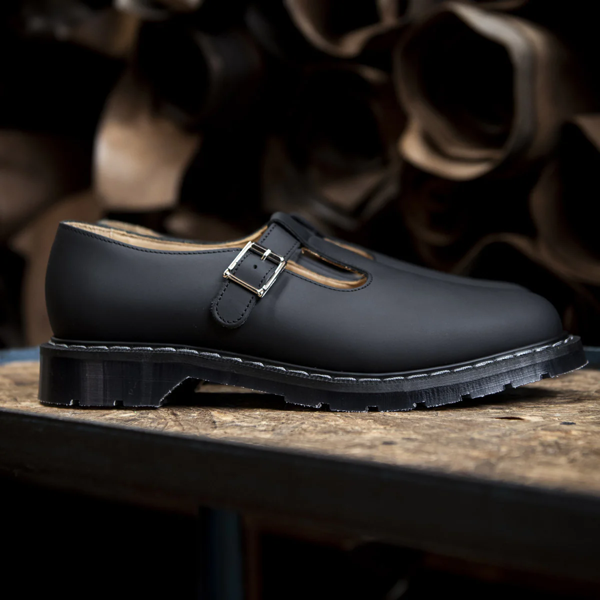 Black Greasy Mary Jane Shoe - Image 2