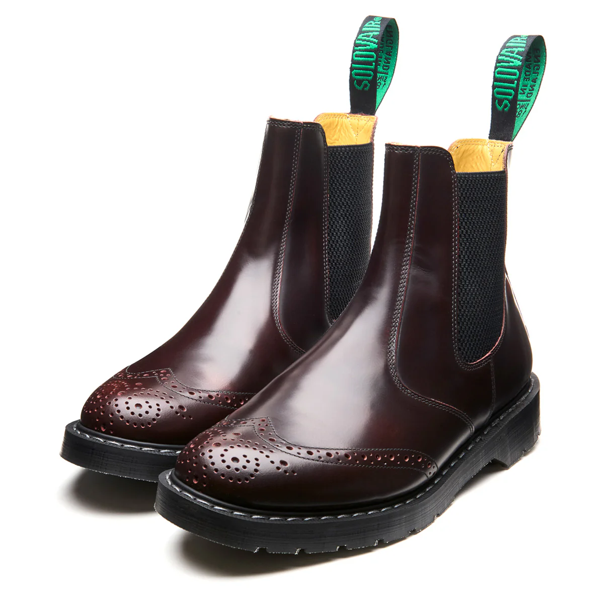 Burgundy Rub-Off Dealer Brogue Boot - Image 3