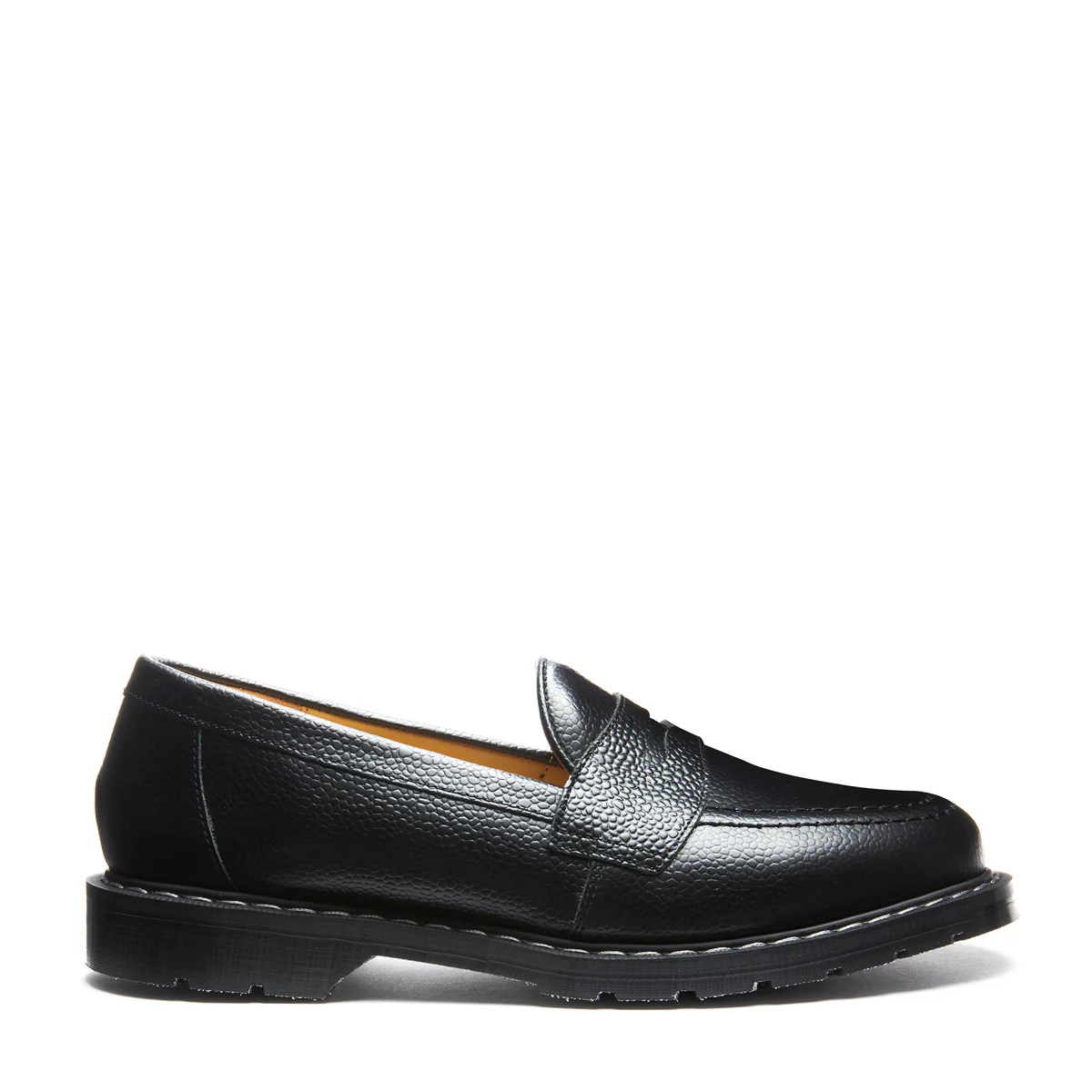 Black Hi-Shine Grain Penny Loafer