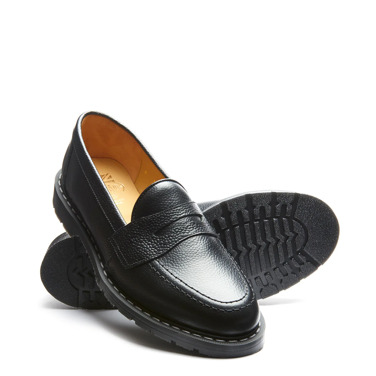 Black Hi-Shine Grain Penny Loafer - Image 2