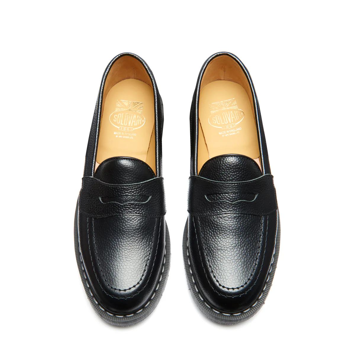 Black Hi-Shine Grain Penny Loafer - Image 3