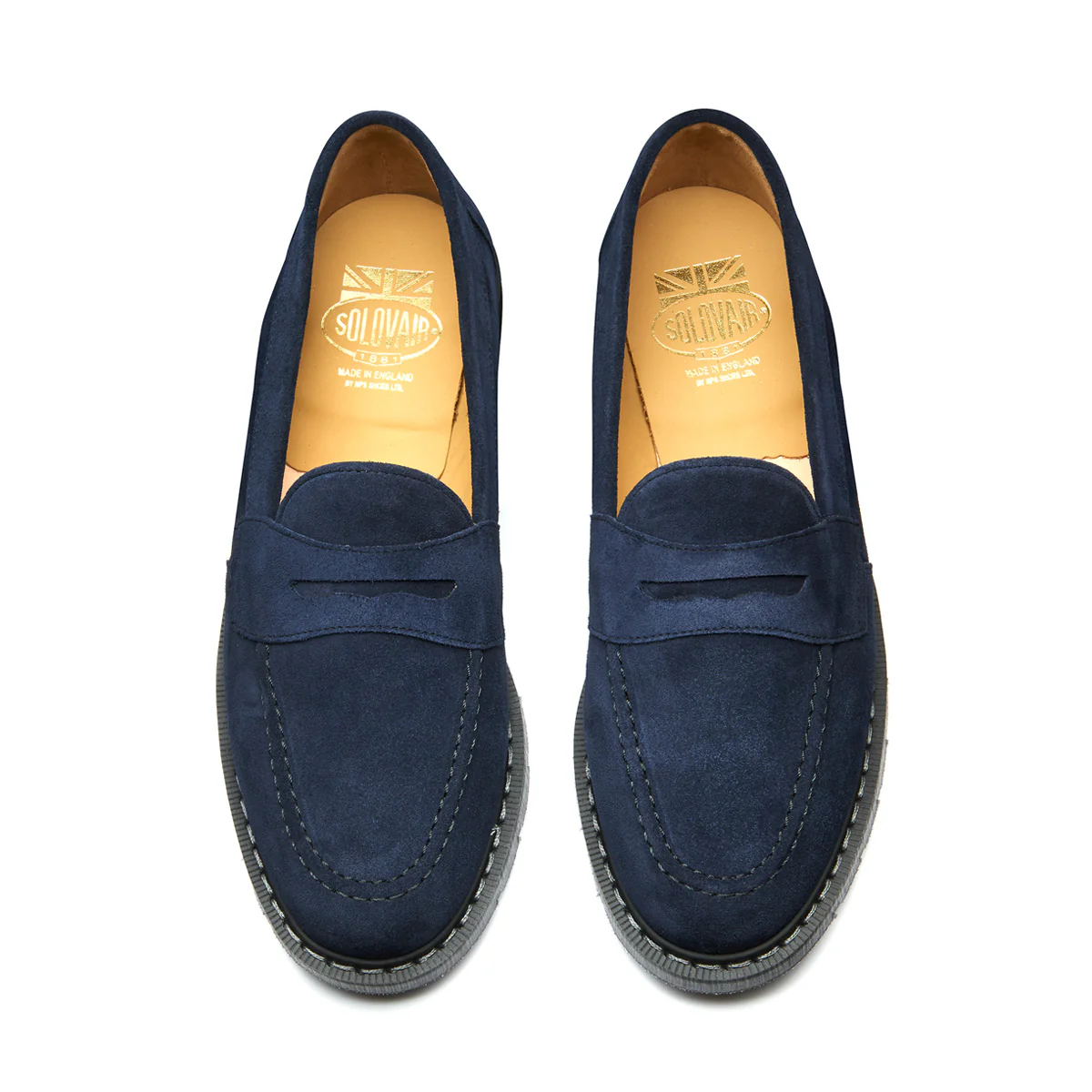 Navy Suede Penny Loafer - Image 4