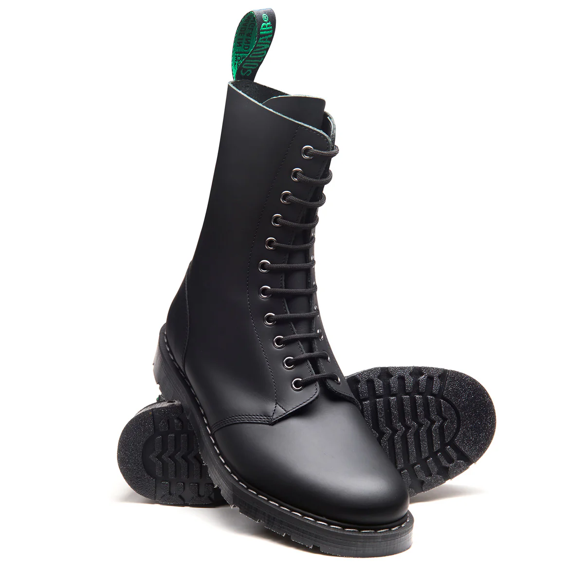 Black Greasy 11 Eye Astronaut Boot - Image 2