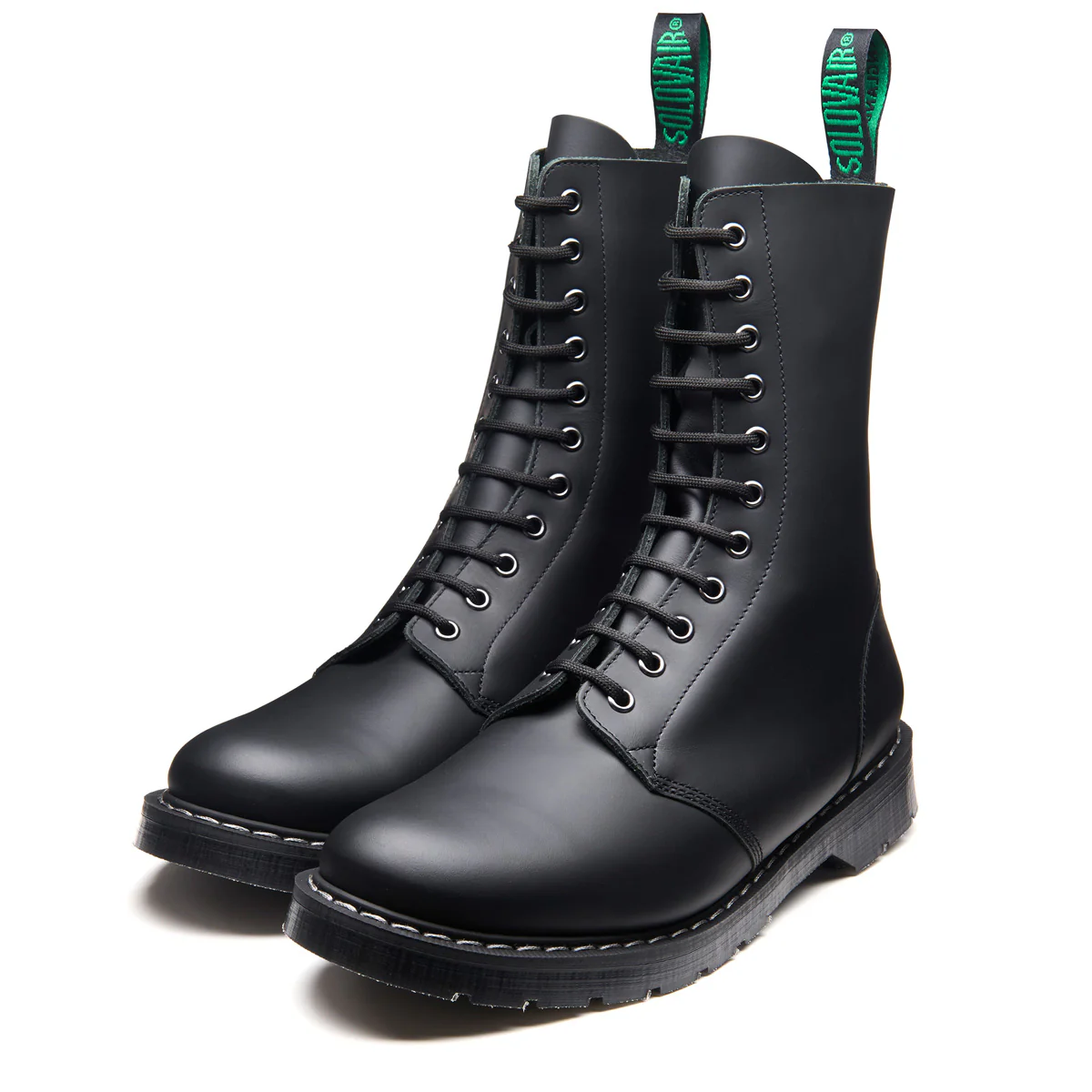 Black Greasy 11 Eye Astronaut Boot - Image 3