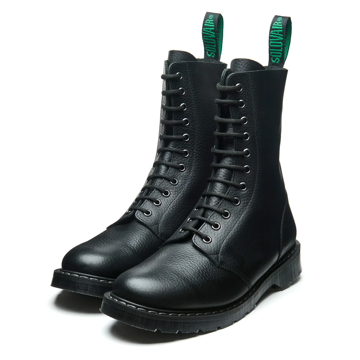 Black Greasy Grain 11 Eye Astronaut Boot - Image 3
