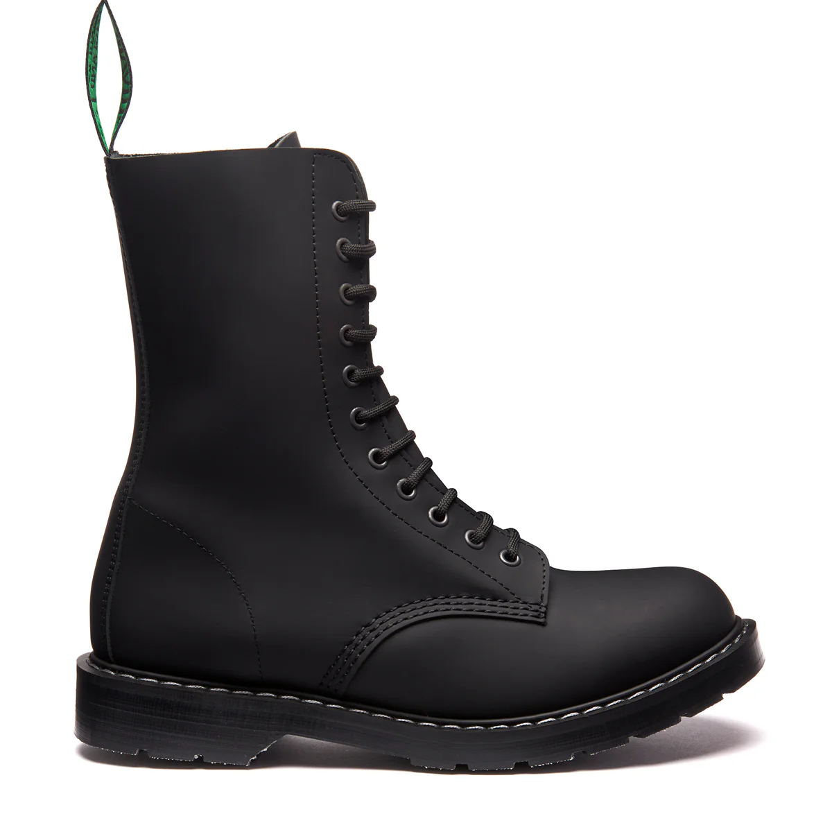 Black Greasy 11 Eye Derby Boot