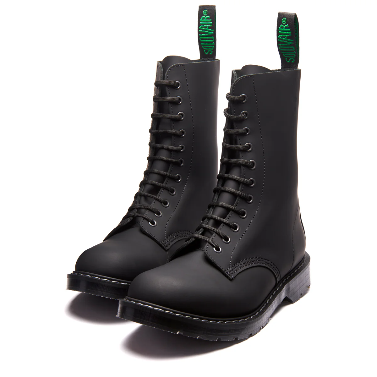 Black Greasy 11 Eye Derby Boot - Image 3