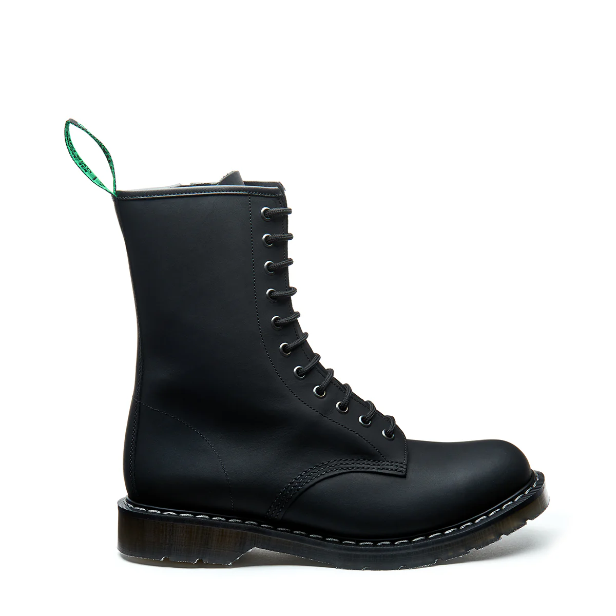Black Greasy 11 Eye Zip Derby Boot - Image 2