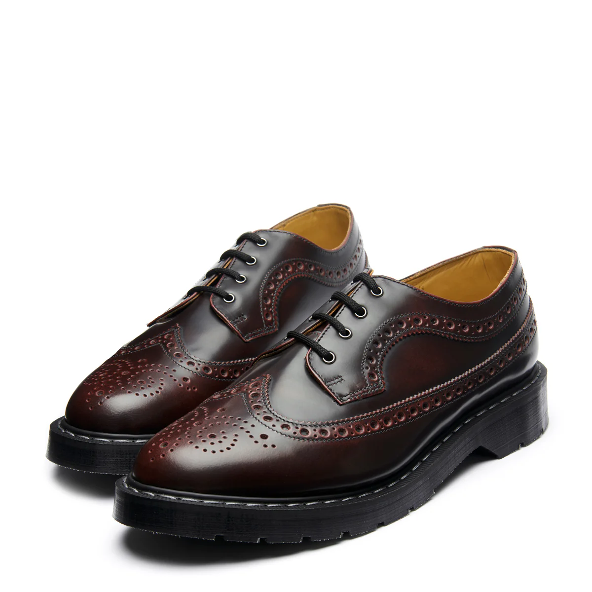 Burgundy Rub-Off 4 Eye American Derby Brogue Shoe - Image 4