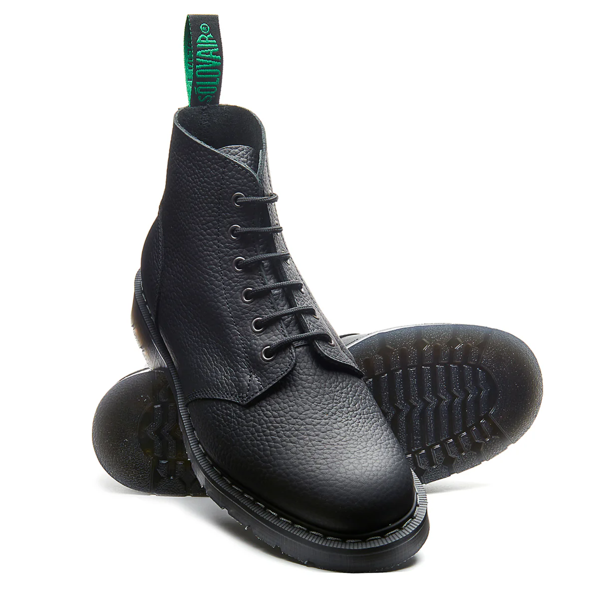 Black Greasy Grain 6 Eye Astronaut Boot - Image 2