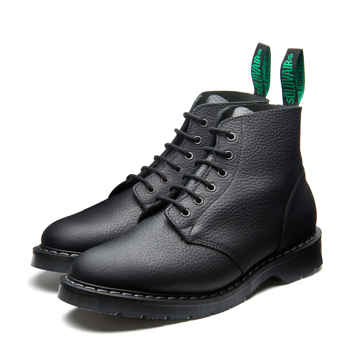 Black Greasy Grain 6 Eye Astronaut Boot - Image 3
