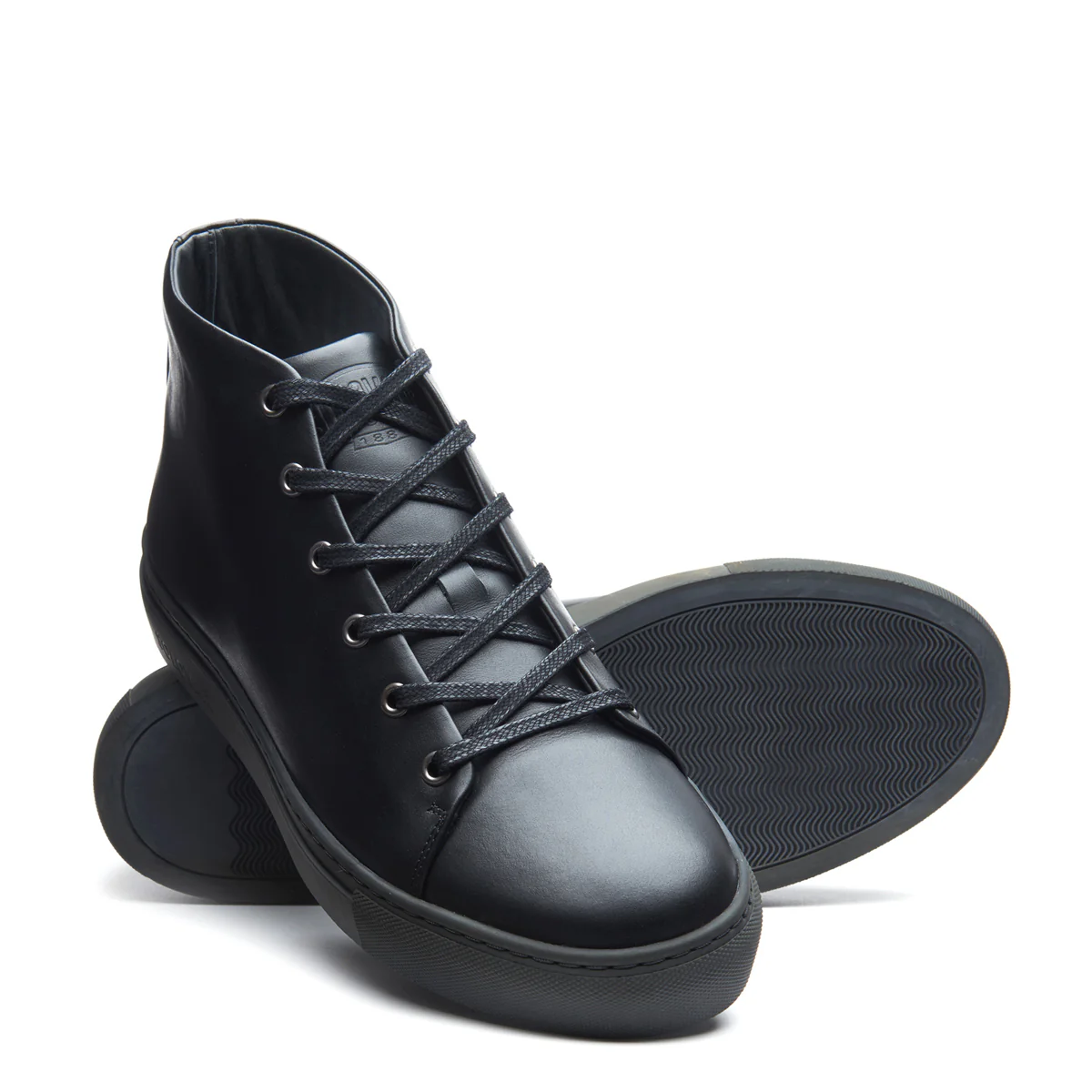 Black Calf High Top Sneaker - Image 2