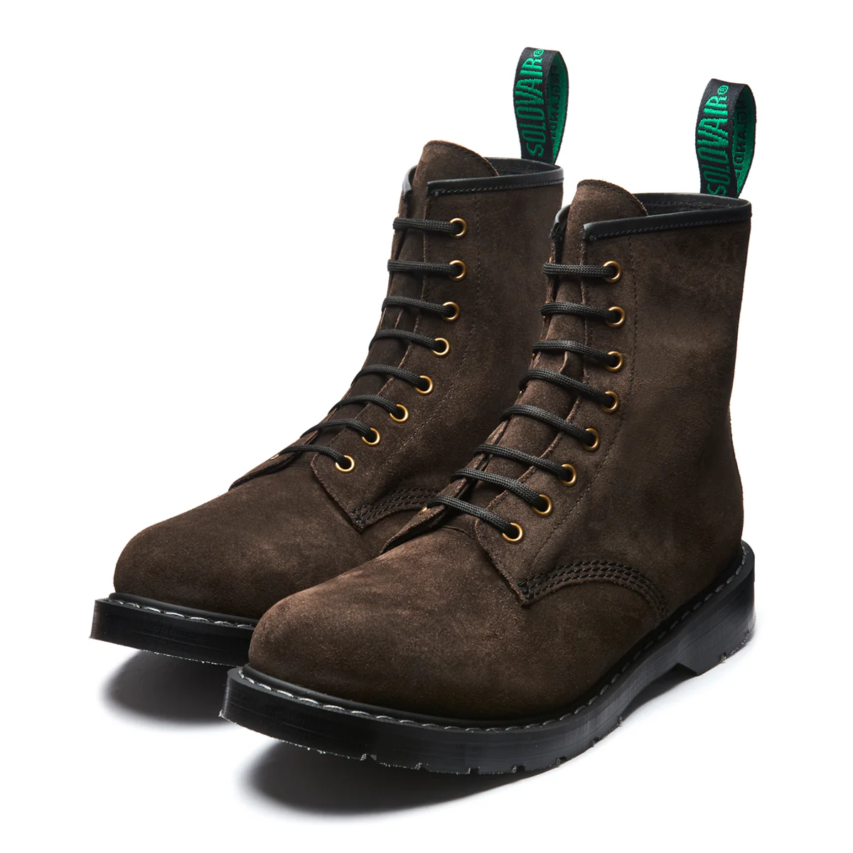 Brown Suede 8 Eye Derby Boot - Image 3