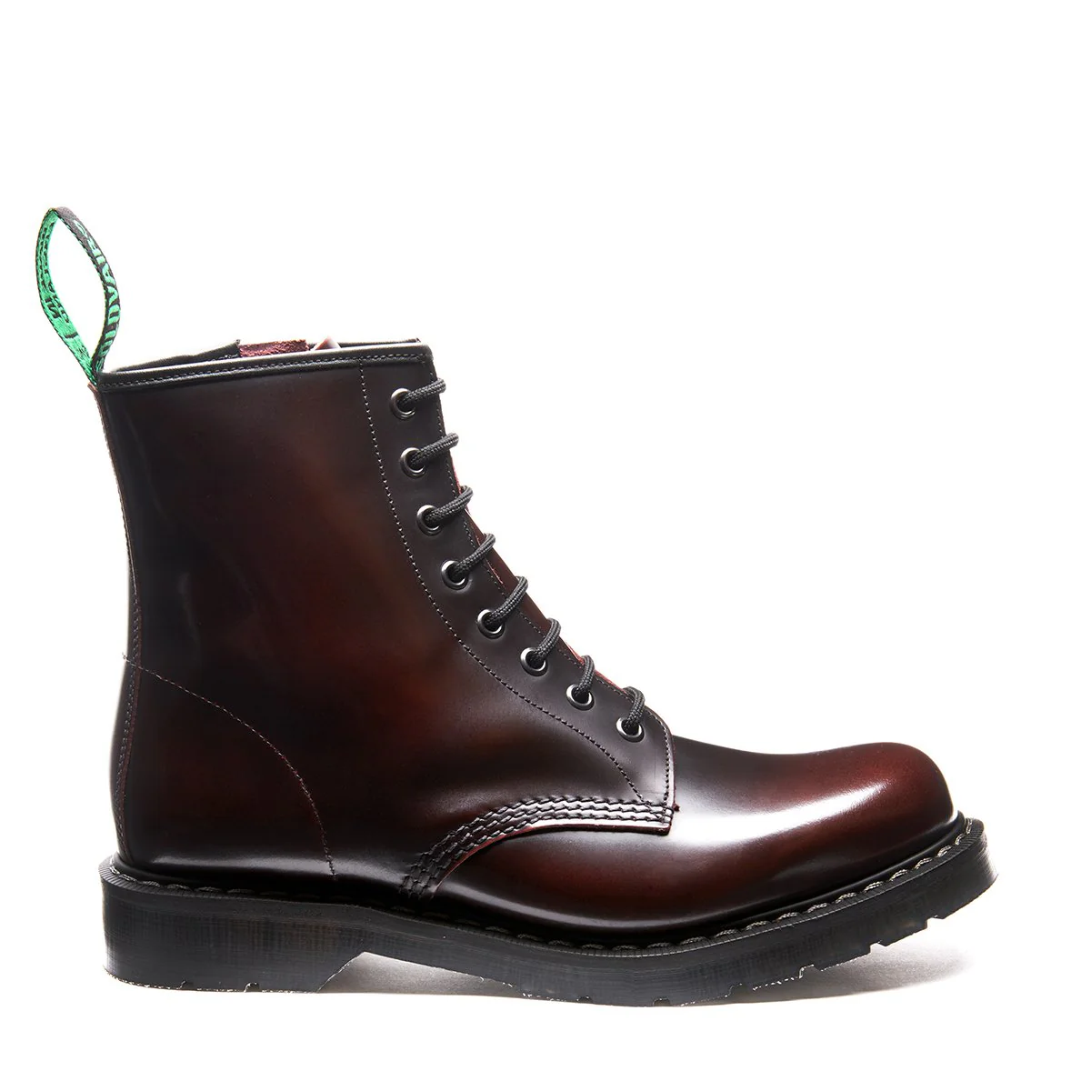 Burgundy Rub-Off 8 Eye Zip Derby Boot - Image 2