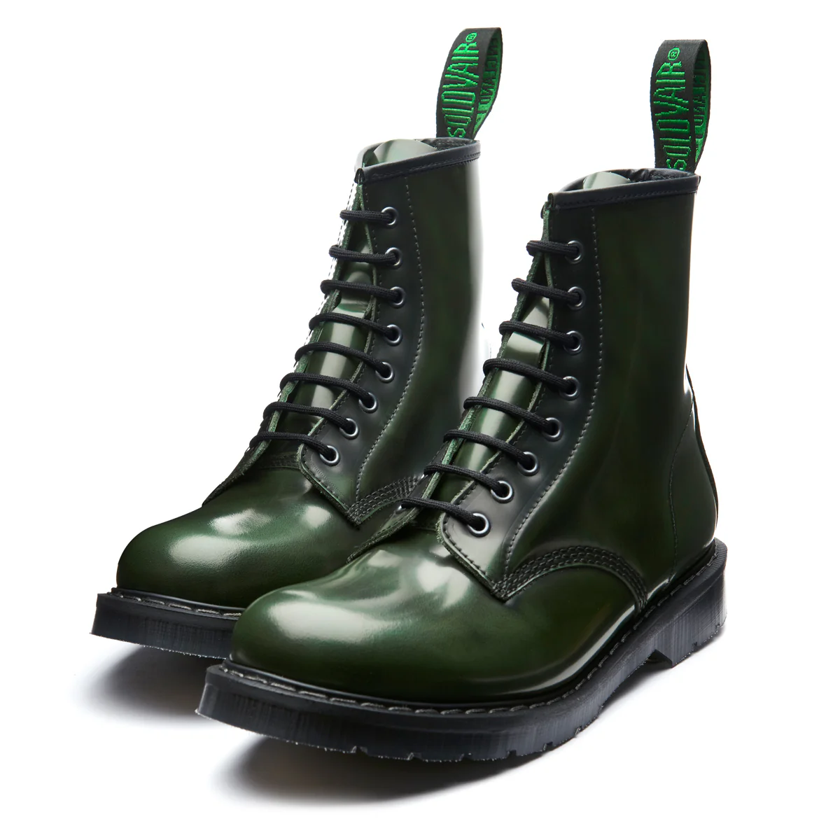 Green Rub-Off 8 Eye Derby Boot - Image 4
