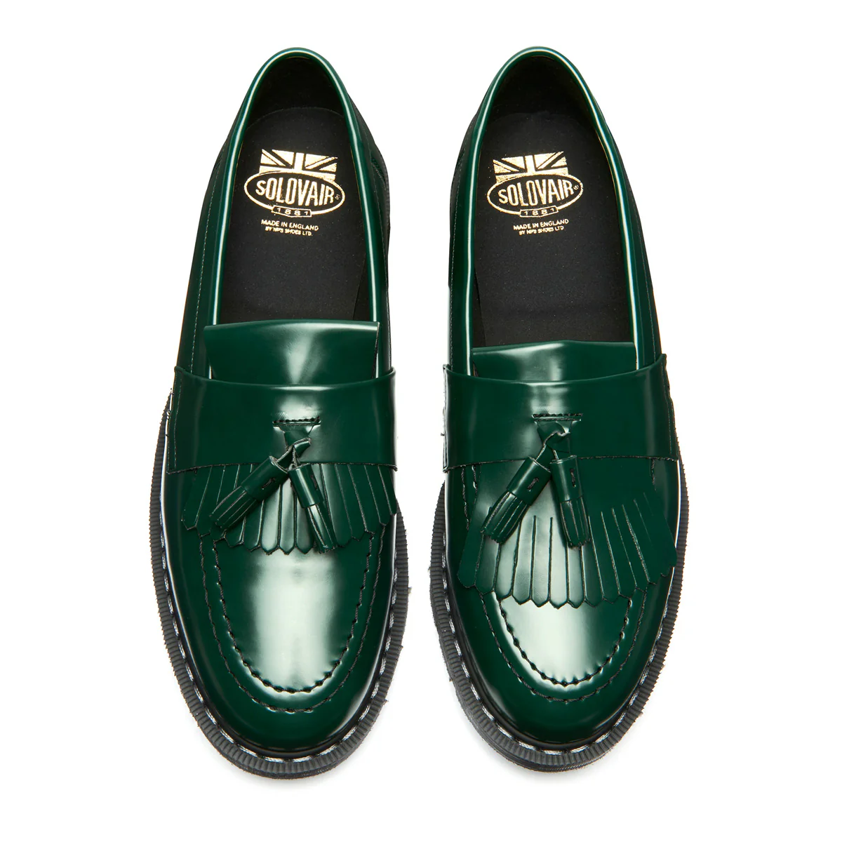 Green Vegan Hi-Shine Tassel Loafer - Image 3
