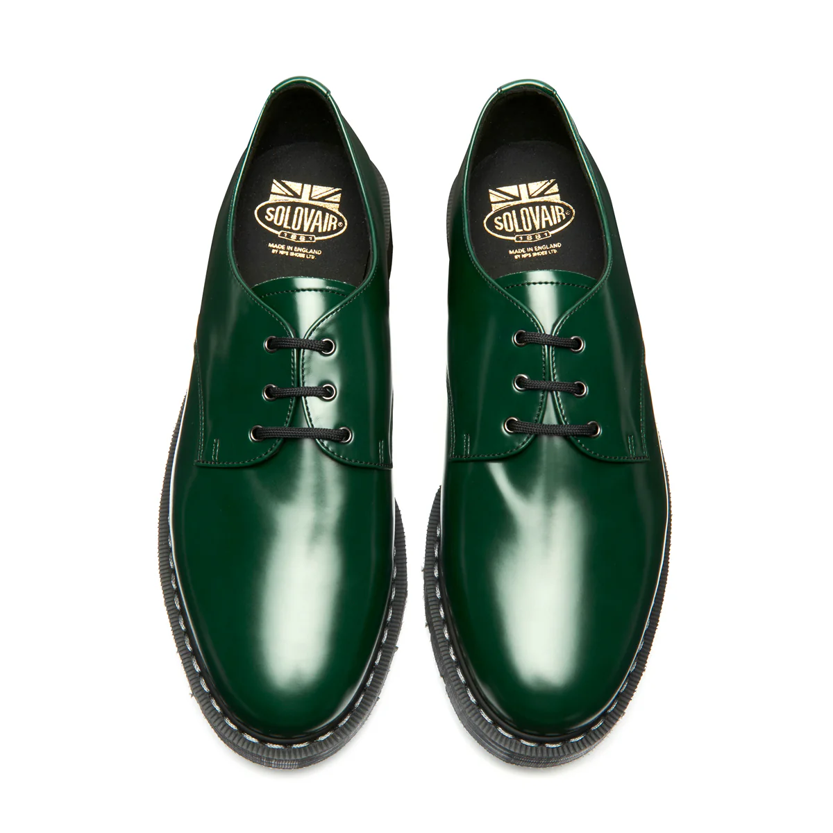 Green Vegan Hi-Shine Gibson Shoe - Image 3